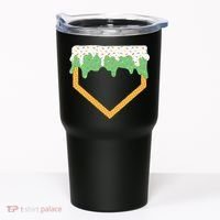 Baseball Ice Cream Dripping Baseball Home Plate Drip Tumbler thumb 0