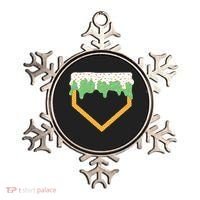 Baseball Ice Cream Dripping Baseball Home Plate Drip Ornament thumb 0