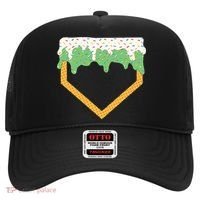 Baseball Ice Cream Dripping Baseball Home Plate Drip Hat thumb 0