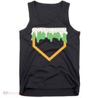 Baseball Ice Cream Dripping Baseball Home Plate Drip Tank Top thumb 0