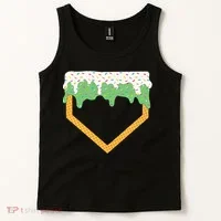 Baseball Ice Cream Dripping Baseball Home Plate Drip Tank Top thumb 2
