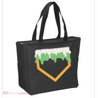 Baseball Ice Cream Dripping Baseball Home Plate Drip Tote Bag thumb 2