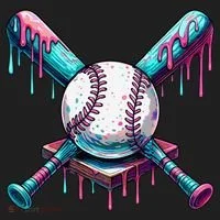 Baseball Ice Cream Drip Baseball Women's Sweatshirt thumb 2