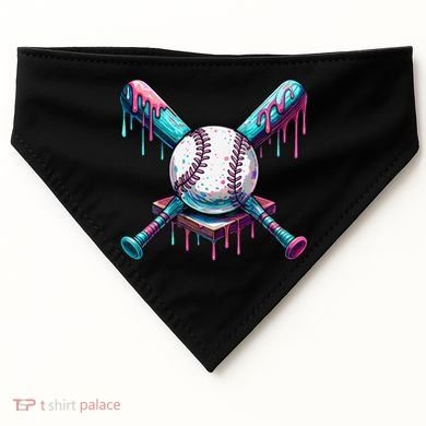 Baseball Ice Cream Drip Baseball USA-Made Doggie Bandana
