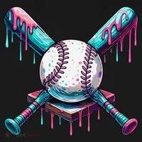 Baseball Ice Cream Drip Baseball Bucket Hat thumb 4