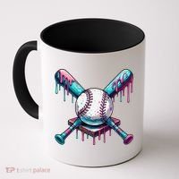 Baseball Ice Cream Drip Baseball Coffee Mug thumb 0