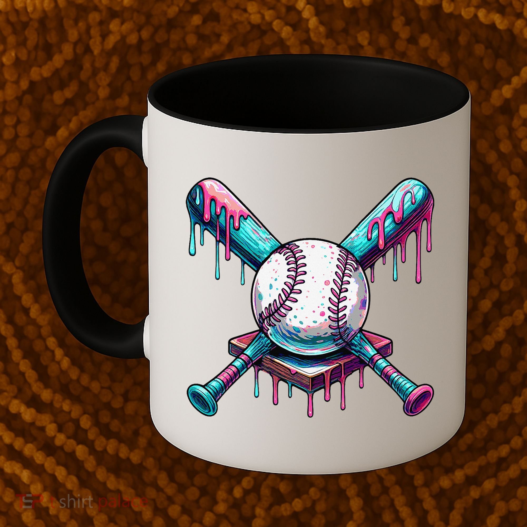 Baseball Ice Cream Drip Baseball Coffee Mug