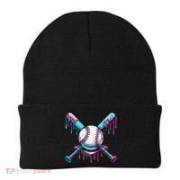 Baseball Ice Cream Drip Baseball Beanie thumb 0