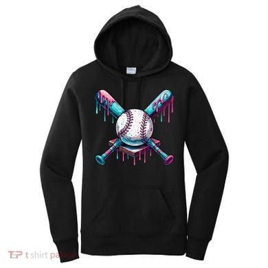 Baseball Ice Cream Drip Baseball Women's Hoodie
