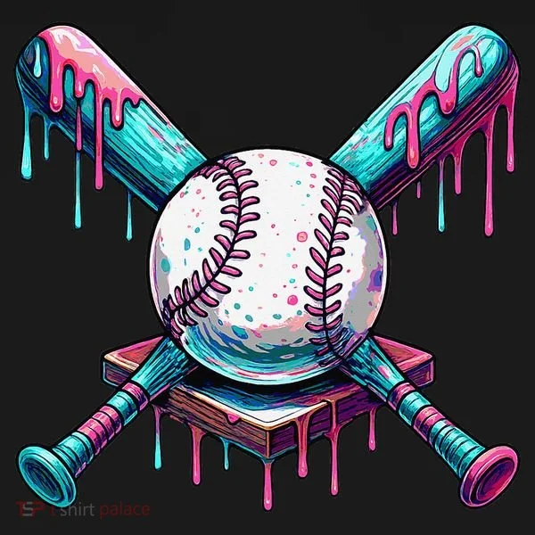 Baseball Ice Cream Drip Baseball Women's Hoodie