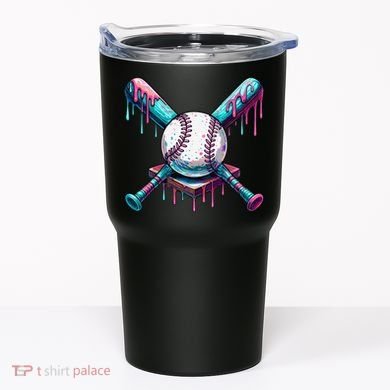 Baseball Ice Cream Drip Baseball Tumbler