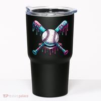 Baseball Ice Cream Drip Baseball Tumbler thumb 0