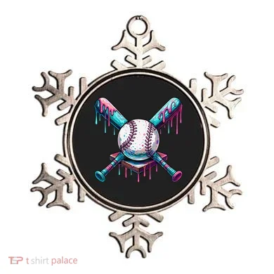 Baseball Ice Cream Drip Baseball Ornament