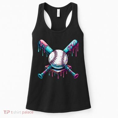 Baseball Ice Cream Drip Baseball Women's Tank Top