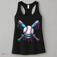 Baseball Ice Cream Drip Baseball Women's Tank Top thumb 3