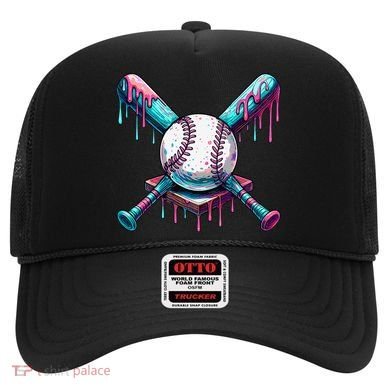 Baseball Ice Cream Drip Baseball Hat