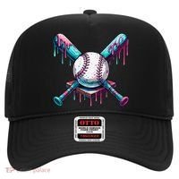 Baseball Ice Cream Drip Baseball Hat thumb 0