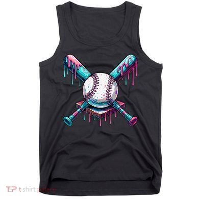 Baseball Ice Cream Drip Baseball Tank Top