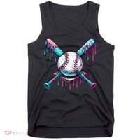 Baseball Ice Cream Drip Baseball Tank Top thumb 0