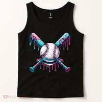 Baseball Ice Cream Drip Baseball Tank Top thumb 2