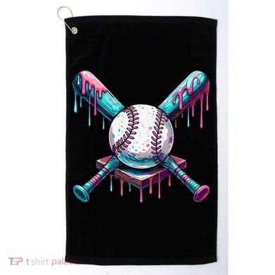 Baseball Ice Cream Drip Baseball Golf Towel