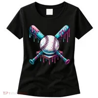 Baseball Ice Cream Drip Baseball Women's T-Shirt thumb 0