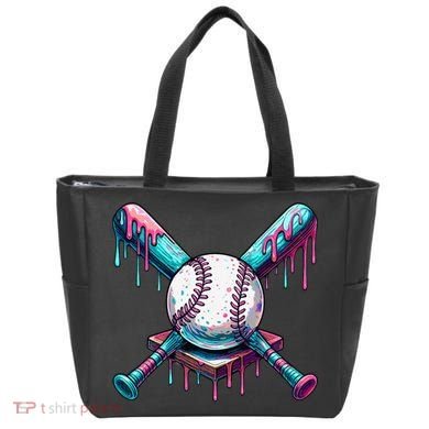 Baseball Ice Cream Drip Baseball Tote Bag
