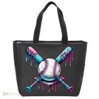 Baseball Ice Cream Drip Baseball Tote Bag thumb 0