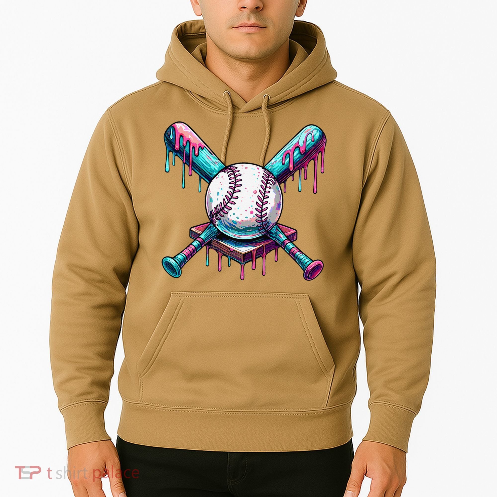 Baseball Ice Cream Drip Baseball Hoodie