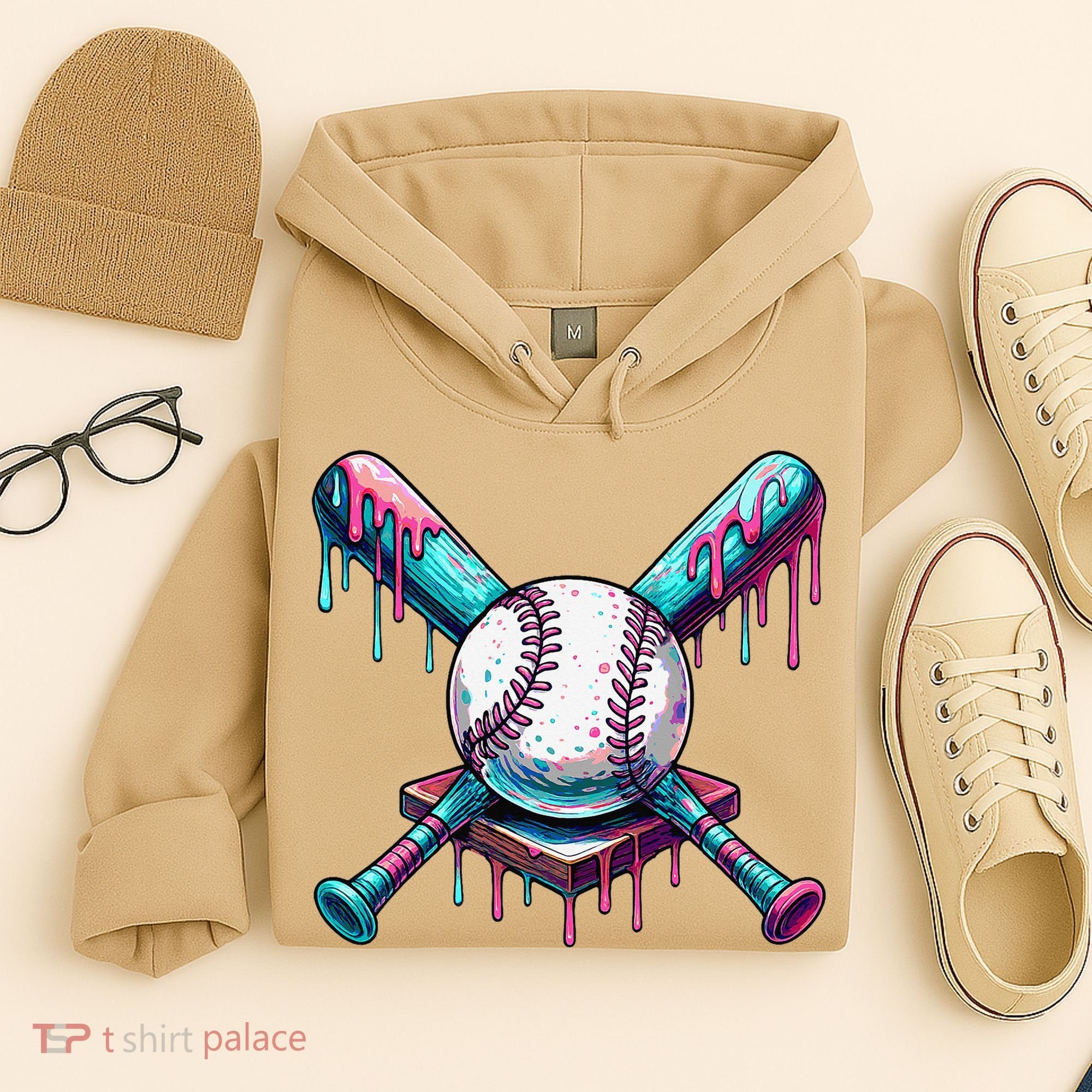 Baseball Ice Cream Drip Baseball Hoodie