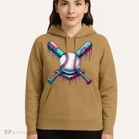 Baseball Ice Cream Drip Baseball Hoodie thumb 5