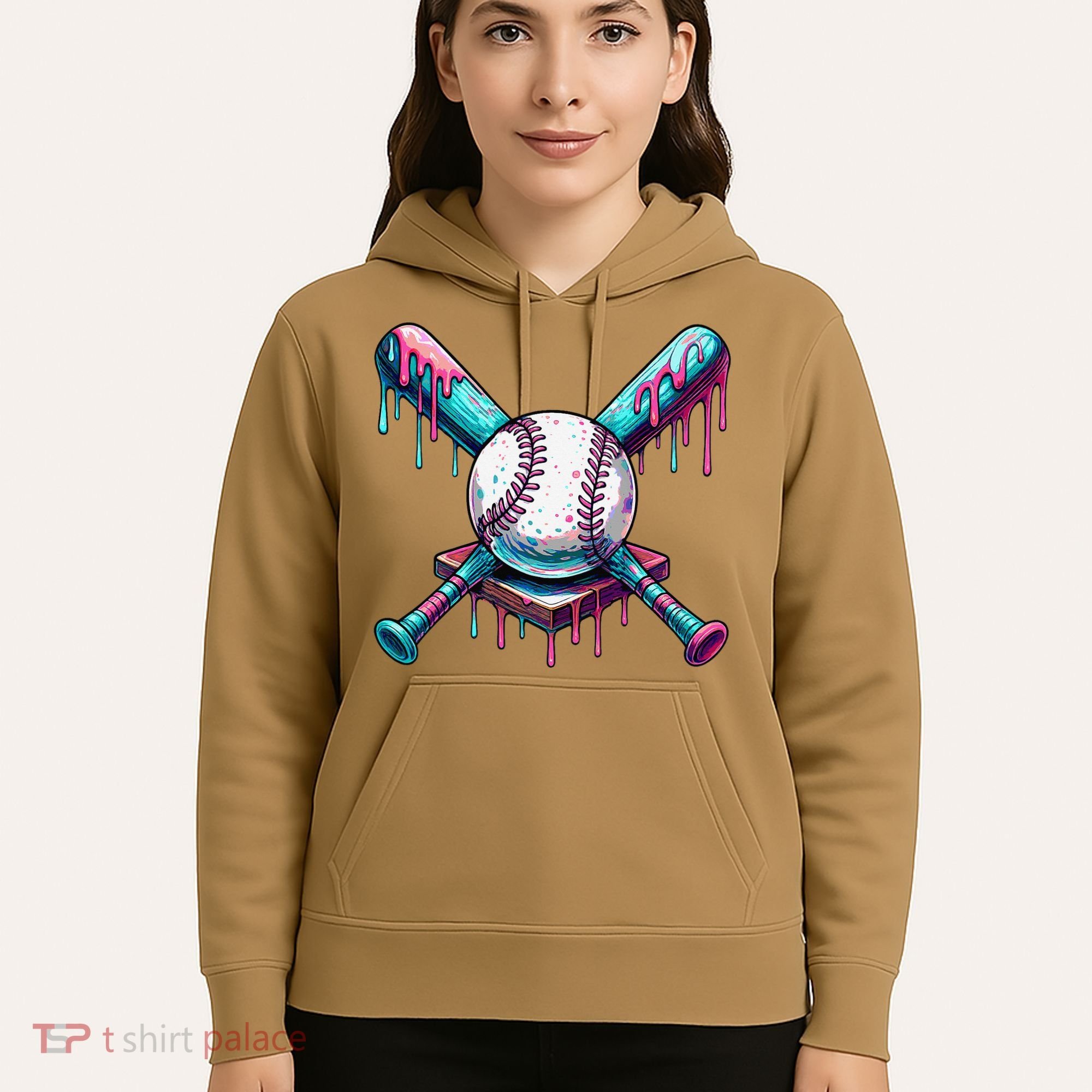 Baseball Ice Cream Drip Baseball Hoodie