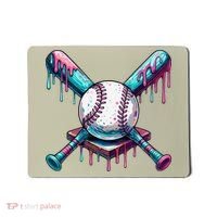 Baseball Ice Cream Drip Baseball Mousepad thumb 0