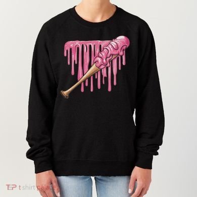 Baseball Ice Cream Baseball Bat With Sprinkles Drip Women's Sweatshirt