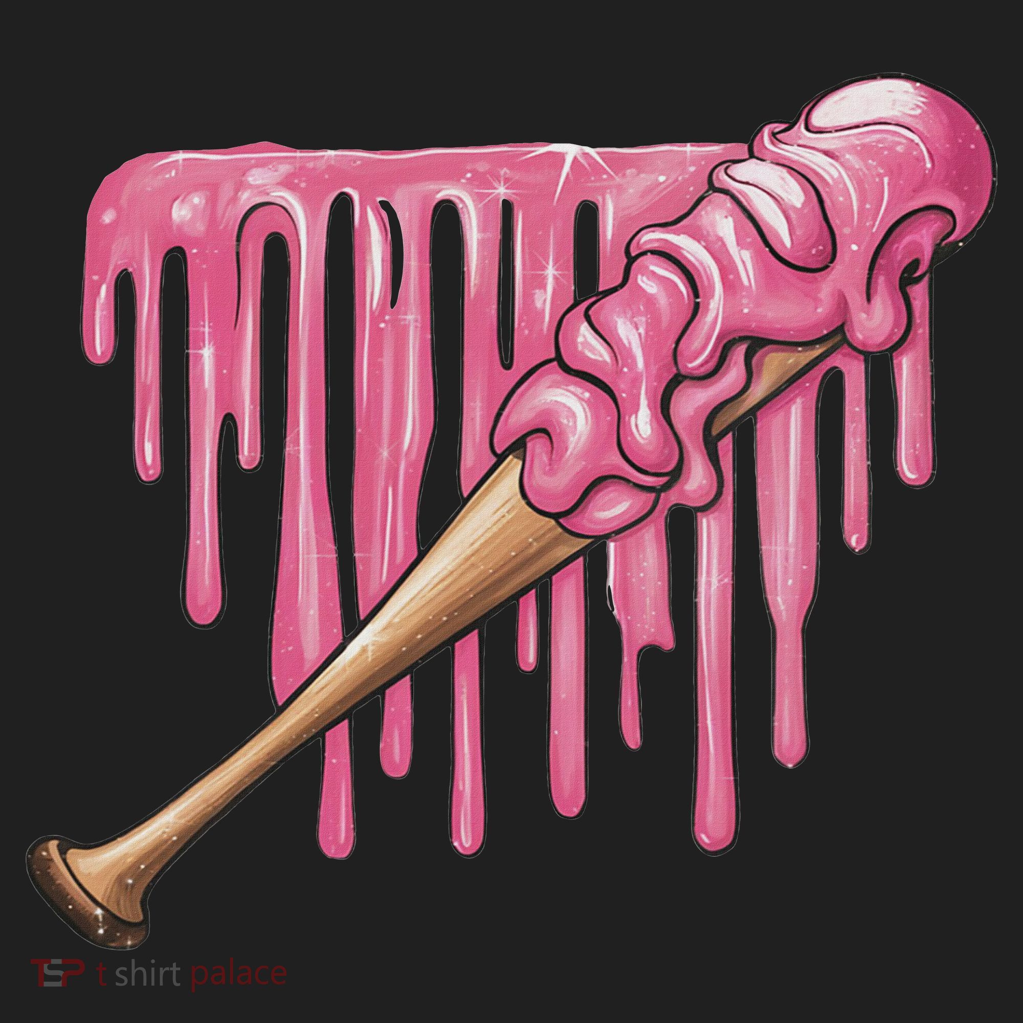 Baseball Ice Cream Baseball Bat With Sprinkles Drip Women's Sweatshirt