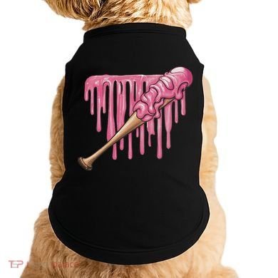Baseball Ice Cream Baseball Bat With Sprinkles Drip Doggie Tank