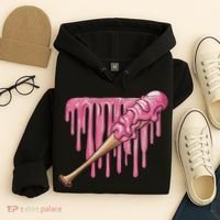Baseball Ice Cream Baseball Bat With Sprinkles Drip Hoodie thumb 4
