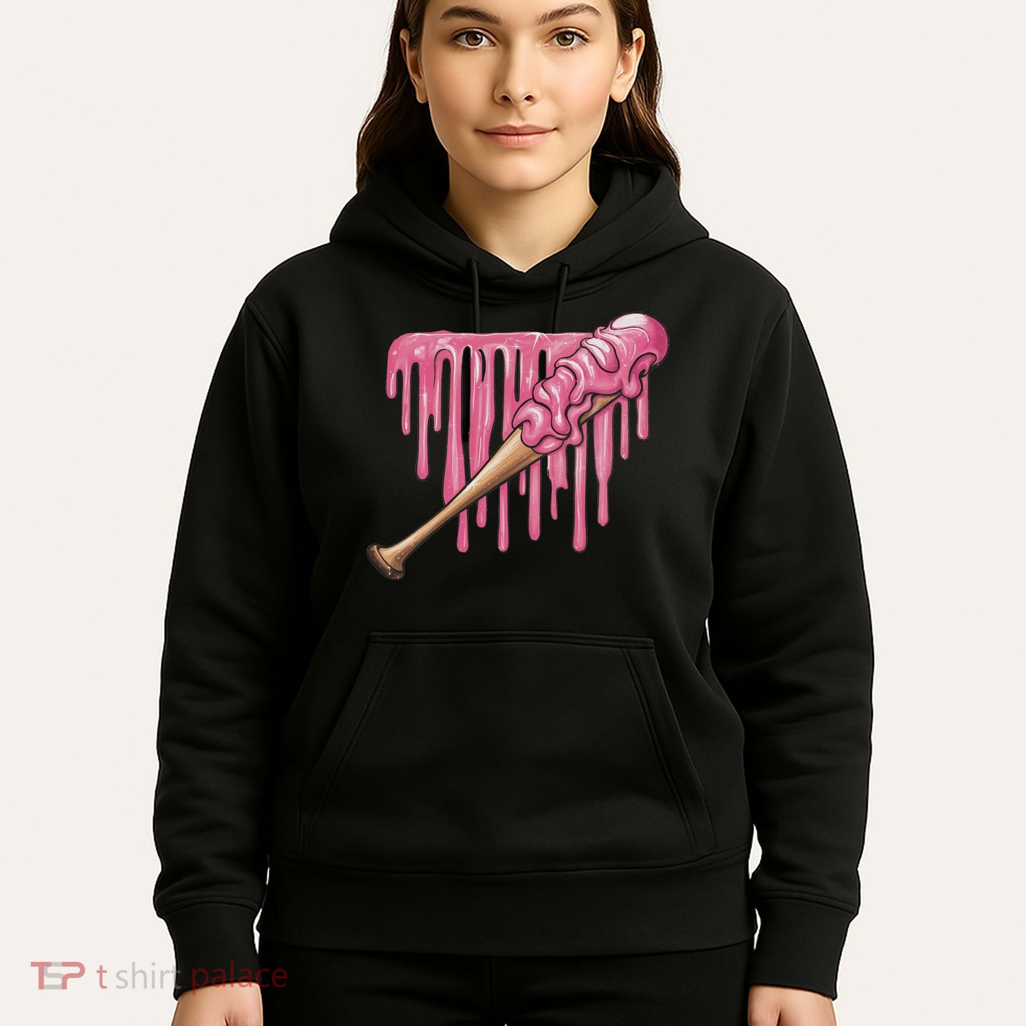 Baseball Ice Cream Baseball Bat With Sprinkles Drip Hoodie