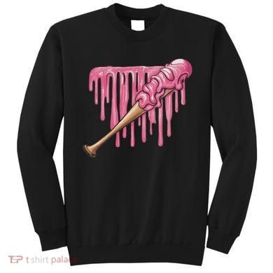 Baseball Ice Cream Baseball Bat With Sprinkles Drip Sweatshirt