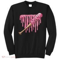 Baseball Ice Cream Baseball Bat With Sprinkles Drip Sweatshirt thumb 0