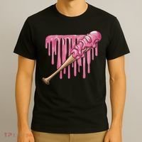 Baseball Ice Cream Baseball Bat With Sprinkles Drip T-Shirt thumb 3