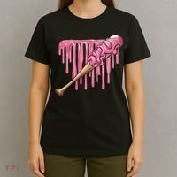Baseball Ice Cream Baseball Bat With Sprinkles Drip T-Shirt thumb 4