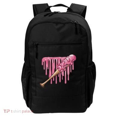 Baseball Ice Cream Baseball Bat With Sprinkles Drip Backpack