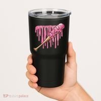 Baseball Ice Cream Baseball Bat With Sprinkles Drip Tumbler thumb 2
