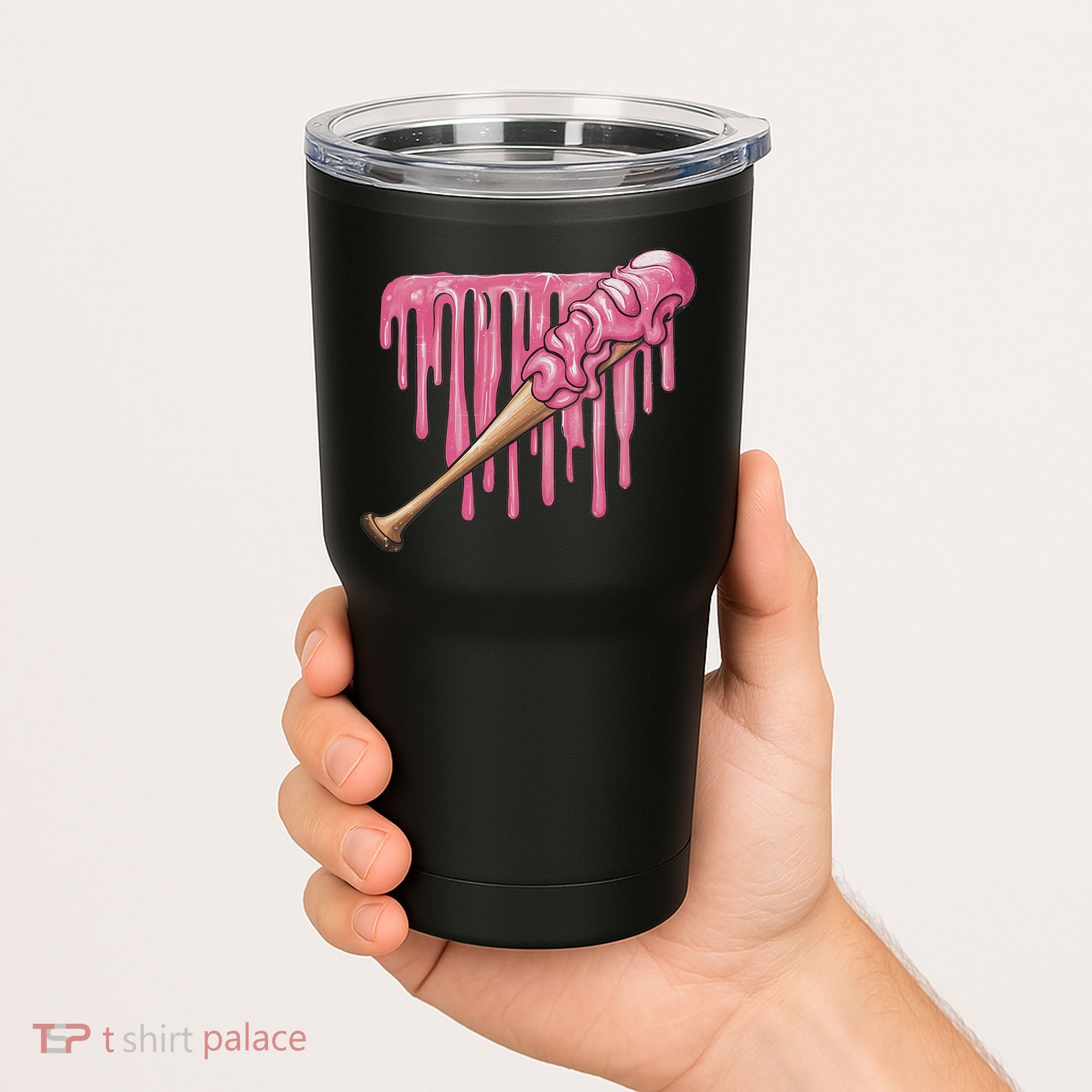 Baseball Ice Cream Baseball Bat With Sprinkles Drip Tumbler