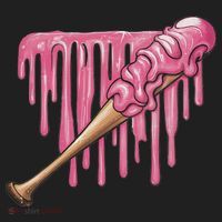 Baseball Ice Cream Baseball Bat With Sprinkles Drip Tumbler thumb 3