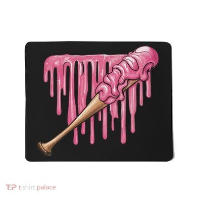 Baseball Ice Cream Baseball Bat With Sprinkles Drip Mousepad