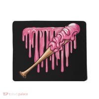 Baseball Ice Cream Baseball Bat With Sprinkles Drip Mousepad thumb 0