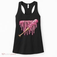 Baseball Ice Cream Baseball Bat With Sprinkles Drip Women's Tank Top thumb 0