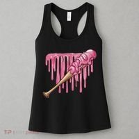 Baseball Ice Cream Baseball Bat With Sprinkles Drip Women's Tank Top thumb 3